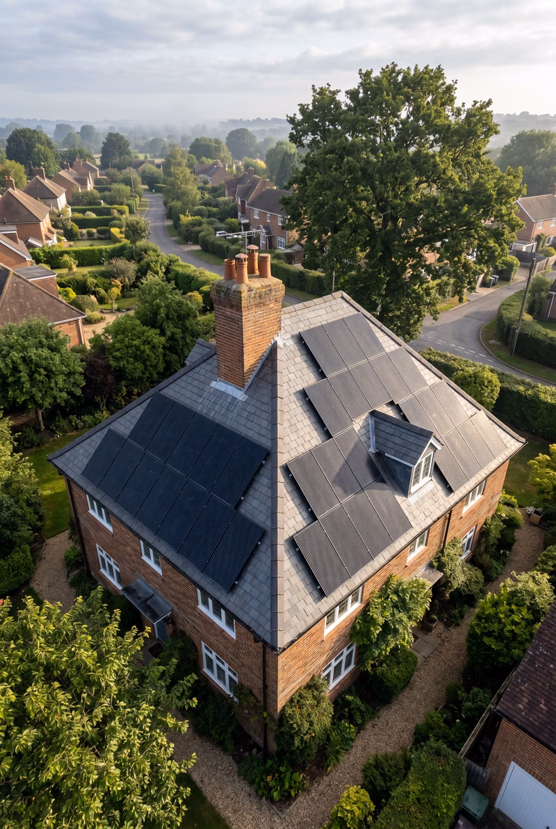 Solar PV, Battery Storage & EV Chargers — Shade-aware panel layout