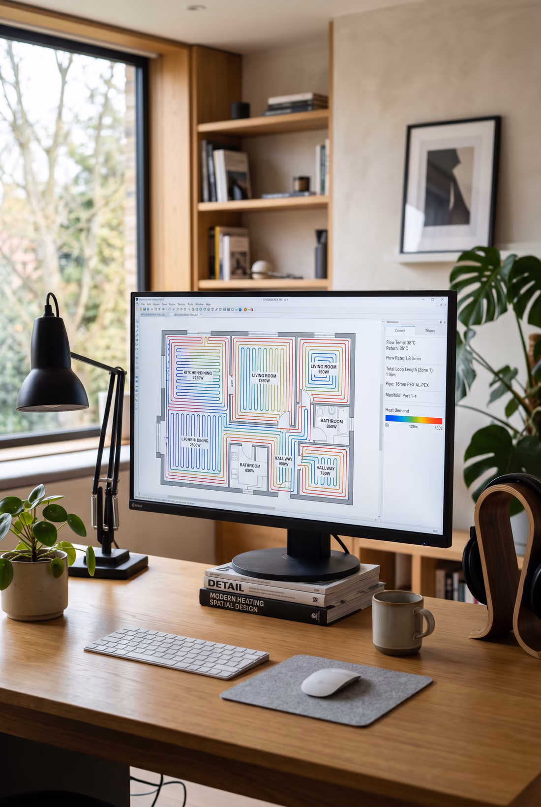 Underfloor Heating — Heat loss calculated per room