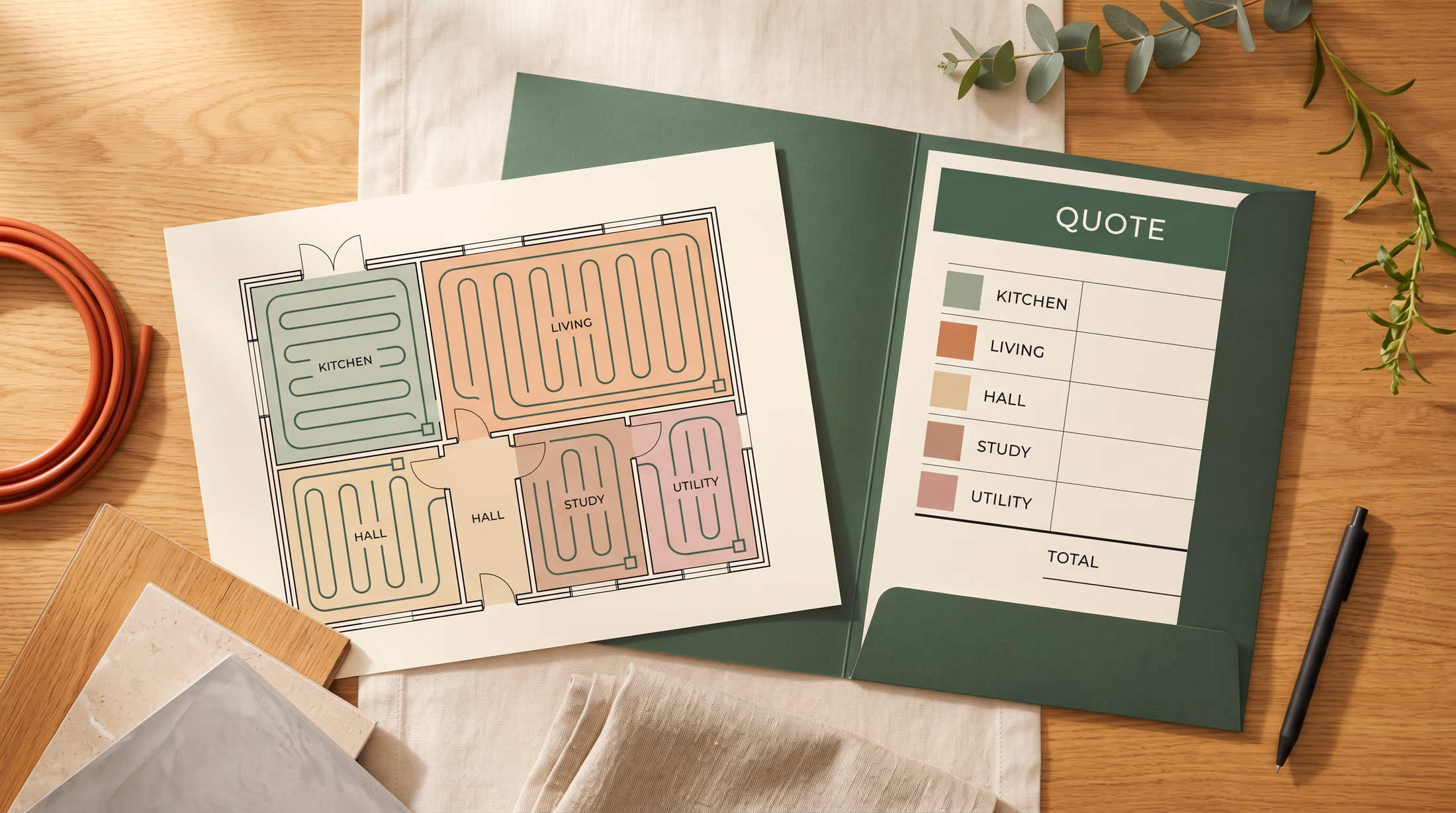 Underfloor Heating — step 2: Design pack and quote