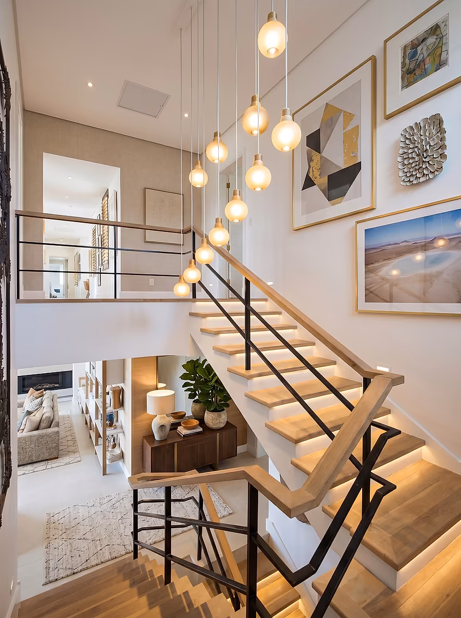 Modern home interior with staircase