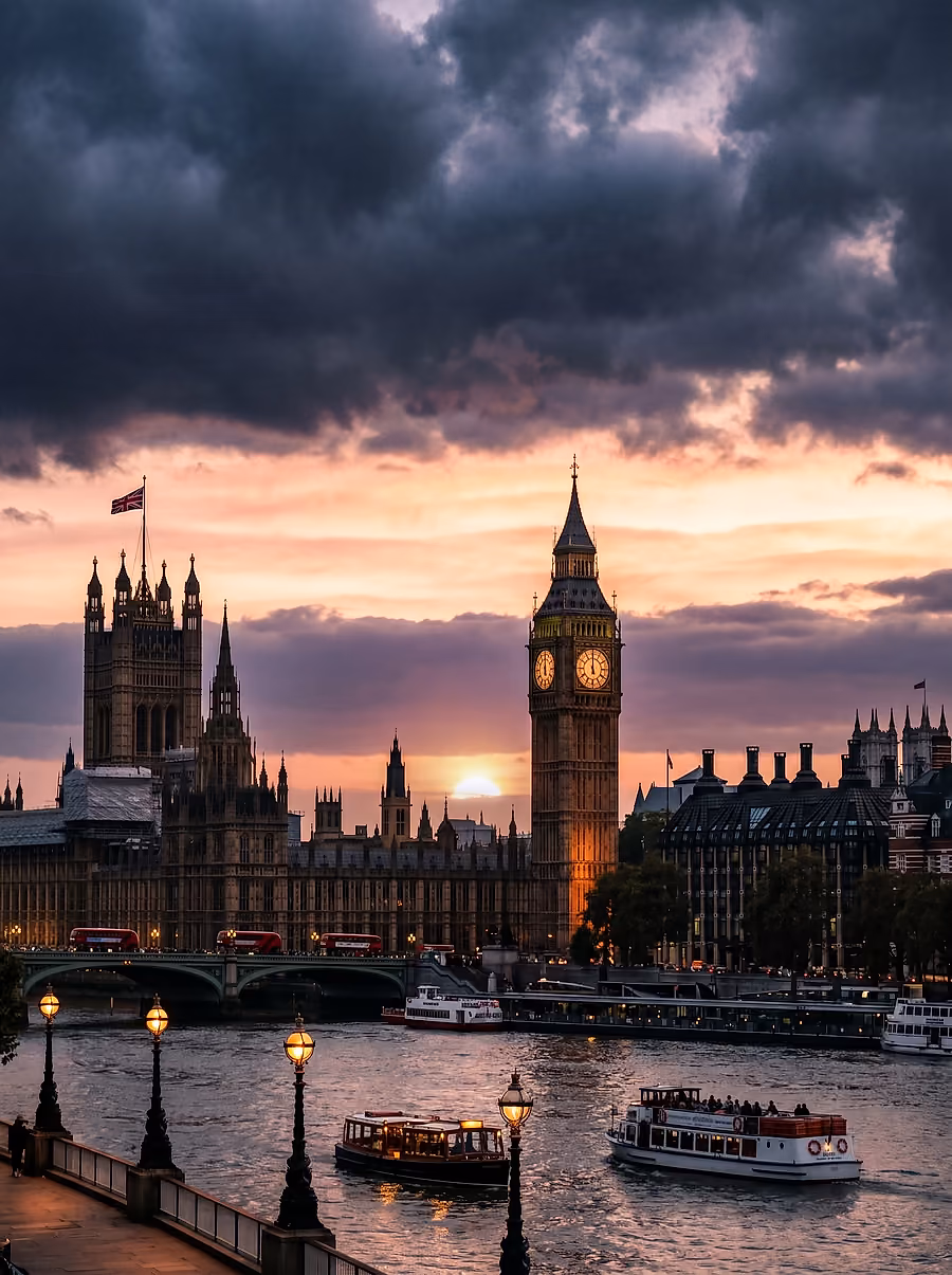 Houses of Parliament at sunset